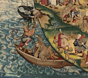 Tapiz inspirado en la obra de El Bosco, c.1560 (oro, plata, seda y lana)