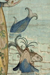 Tapiz inspirado en la obra de El Bosco, c.1560 (oro, plata, seda y lana)