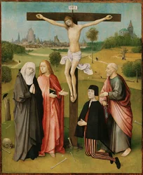 Crucifixión, c.1480-85 (pintura sobre madera)