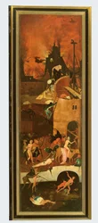 El Haywain: ala derecha del tríptico que representa el Infierno, c.1500 (panel)