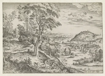 Céfalo y Procris Paisajes con escenas bíblicas y mitológicas (título de serie)