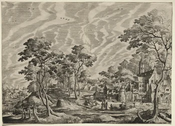 Paisaje con un Castillo a la derecha, 1630