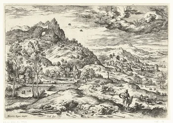 Mercurio con la cabeza de Argus Paisajes con escenas bíblicas y mitológicas (título de serie)