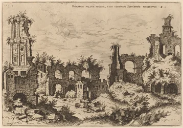 Ruinas en el Palatino con el Septizonio