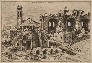 El templo de Augusto y Faustina, el templo de Divus Rómulo y la basílica de Constantino