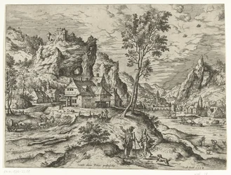 Tobías y el ángel
Paisajes con escenas bíblicas y mitológicas (título de la serie)