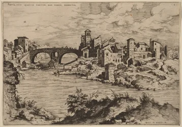 Vista del Ponte Quattro Capi y de la Isla del Tíber