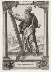 H. Judas Tadeo
S. Ivdas Thadevs (título en el objeto)
Cristo y los doce apóstoles, y San Pablo (título de la serie)