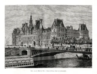 Hotel de Ville, París, Francia, 1886