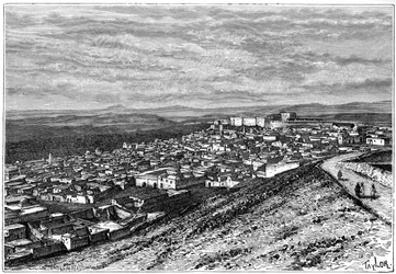 Vista de El Kef, Túnez, c1890