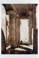 Sala hipóstila del Ramesseum, Tebas, Egipto, 1841