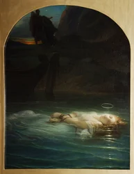 Martirio cristiano ahogado en el Tíber durante el reinado de Diocleciano (244-311) - Pintura de Paul Hippolyte Delaroche (1797-1856) óleo sobre lienzo