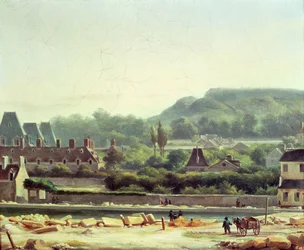 El Hospital Saint-Louis y las Buttes-Chaumont en 1830