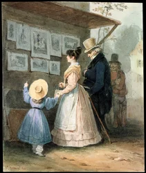 En el vendedor de grabados, 1831
