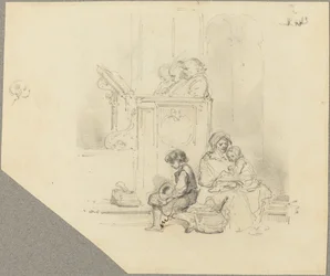 Figuras en un servicio religioso