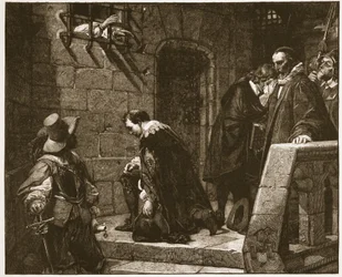 Lord Strafford camino a la ejecución, ilustración de 