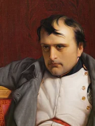 Napoleón I en Fontainebleau, 31 de marzo de 1814, (detalle de la cara), 1840