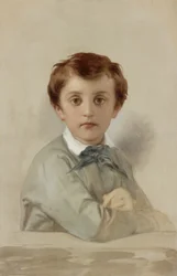Retrato de Philippe-Grégoire Delaroche, el hijo menor del artista, 1851