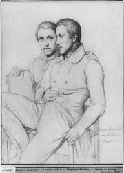 Doble retrato de Hippolyte y Paul Flandrin, 1835