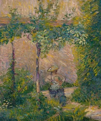 Mujer en el jardín
