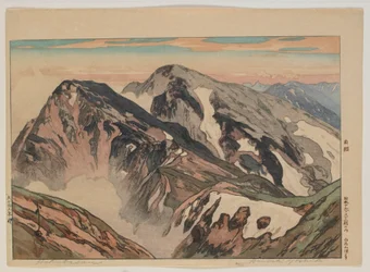 Habuka san, de la serie Doce escenas en los Alpes de Japón, época Taisho