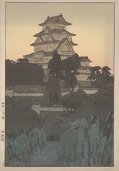 Castillo de Himeji (grabado en madera)