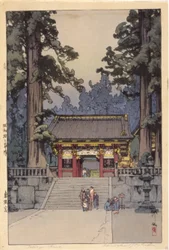 Santuario de Toshoyu (xilografía en color)