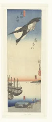 Takanawa (título sobre objeto) Una nueva serie de lugares famosos en la capital oriental (título de la serie) Shinkoku Toto meisho (título de serie en objeto)