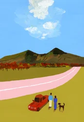 Un viaje por carretera con la pareja y su perro