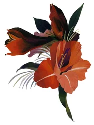 Una flor imaginaria basada en una amarilis