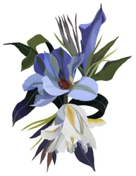 Una flor imaginaria basada en el motivo del tulipán