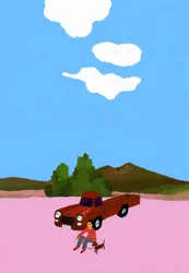 Conducir con el perro en una camioneta