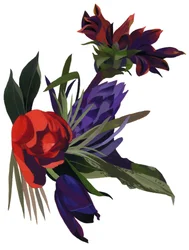 Tulipanes y dalias