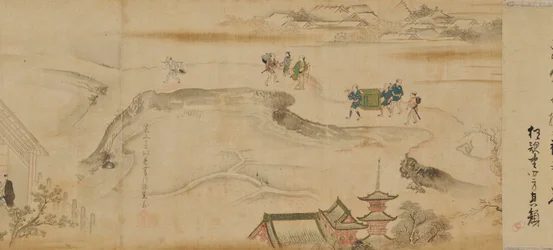 Escenas de los teatros y los barrios de placer de Yoshiwara