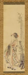 Niña jugando con raqueta y volante, 1615-1868.