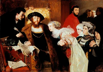 Cristián II firmando la sentencia de muerte de Torben Oxe