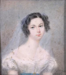 Miniatura de Evelina Hanska (1801-82) 1825
