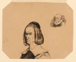 Cabezas de dos hombres, al estilo de Frans Hals
