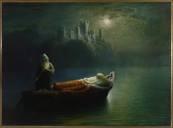 La muerte de Elaine, 1877