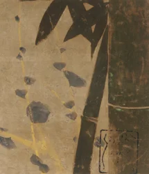 Ciruela y bambú, período Edo, finales del siglo XVI-principios del siglo XVII