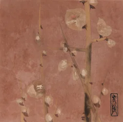 Flores de ciruelo, período Edo, finales del siglo XVI - principios del siglo XVII