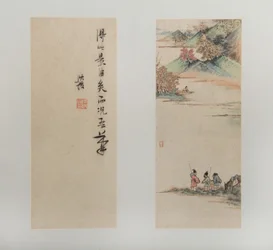 Paisajes, figuras y flores, fechado en 1618-22 (álbum de doce hojas; tinta y color sobre papel)