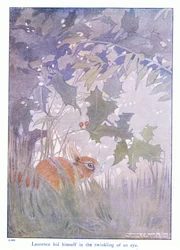 Laurence se escondió en un abrir y cerrar de ojos, ilustración de 