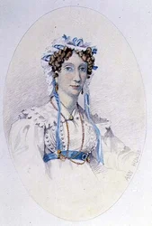 Retrato de Ann Howse (acuarela, lápiz sobre papel)