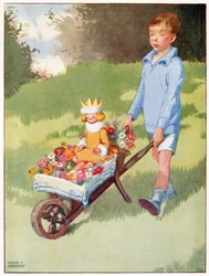 La princesa Celandine llegó en un precioso carruaje, ilustración de "Josephine Keeps House", publicado por Blackie & Co.