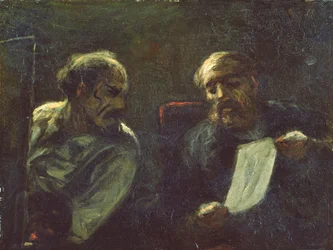Una discusión en el estudio, 1852-55