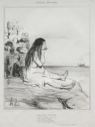 Historia antigua, lámina 24: El abandono de Ariadna, 4 de septiembre de 1842