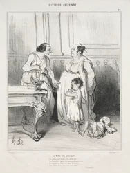 Historia Antigua, lámina 46: La madre de los Gracos, 1842