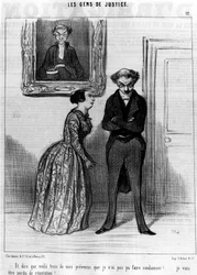 Y decir que estos son tres de mis acusados a quienes no pude condenar!... ¡perder reputación!... , de la “Gente de Justicia”, serie de caricaturas sobre la Justicia de Honoré Daumier (1808-1879). “Charivari”