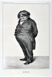 Obra de Honoré Daumier (1808-1879). Charivari data de 1833: Serie Celebridades de la Caricatura “M. Plum” MUSEO DE BELLAS ARTES - PALACIO LONGCHAMP, MARSELLA
